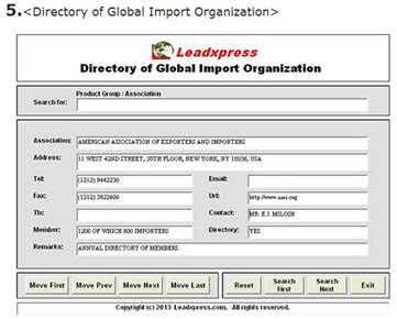 环球买家名录环球进口商组织或其他相关的组织画面